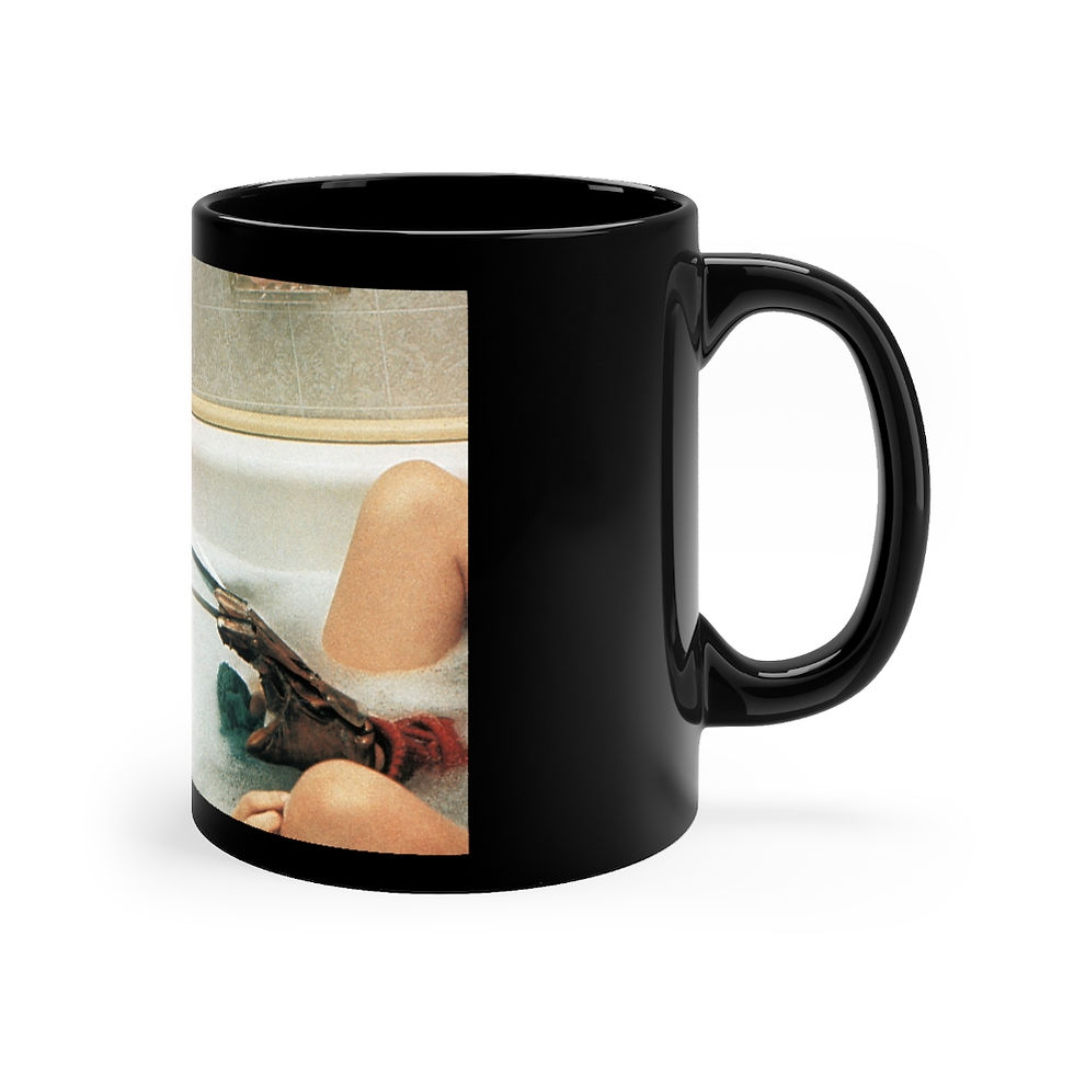 Thumbnail: A Nightmare On Elm Street Nancy in the Tub  Black mug 11oz