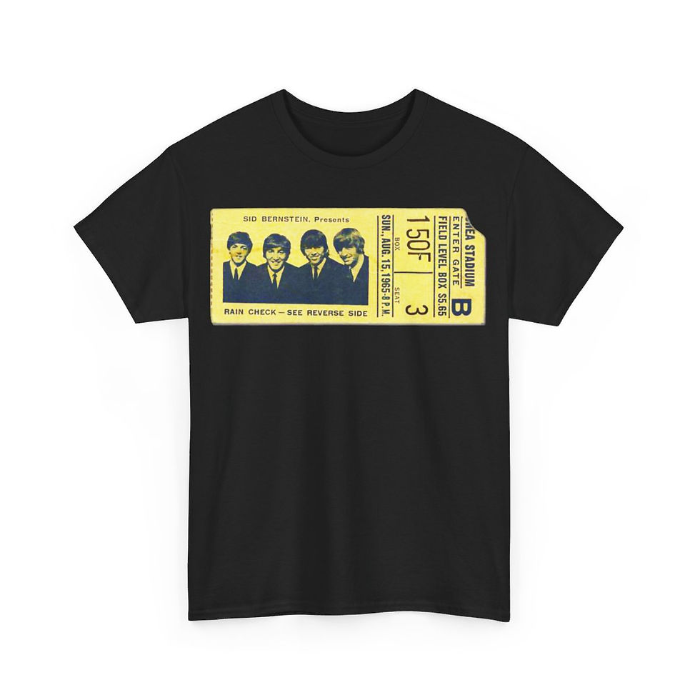 Thumbnail: The Beatles ticket stub from Shea Stadium 1965 Short Sleeve Tee