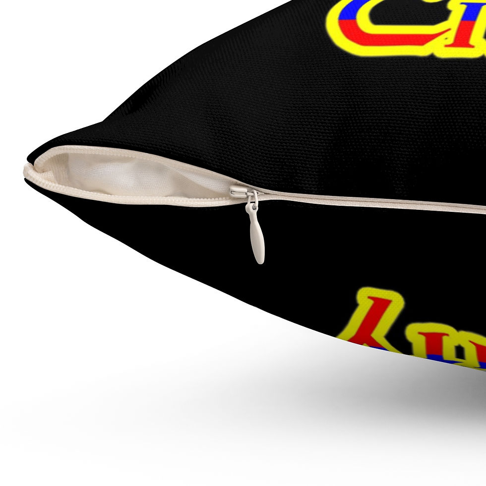 Thumbnail: Detroit Rock City funky logo Spun Polyester Square Pillow