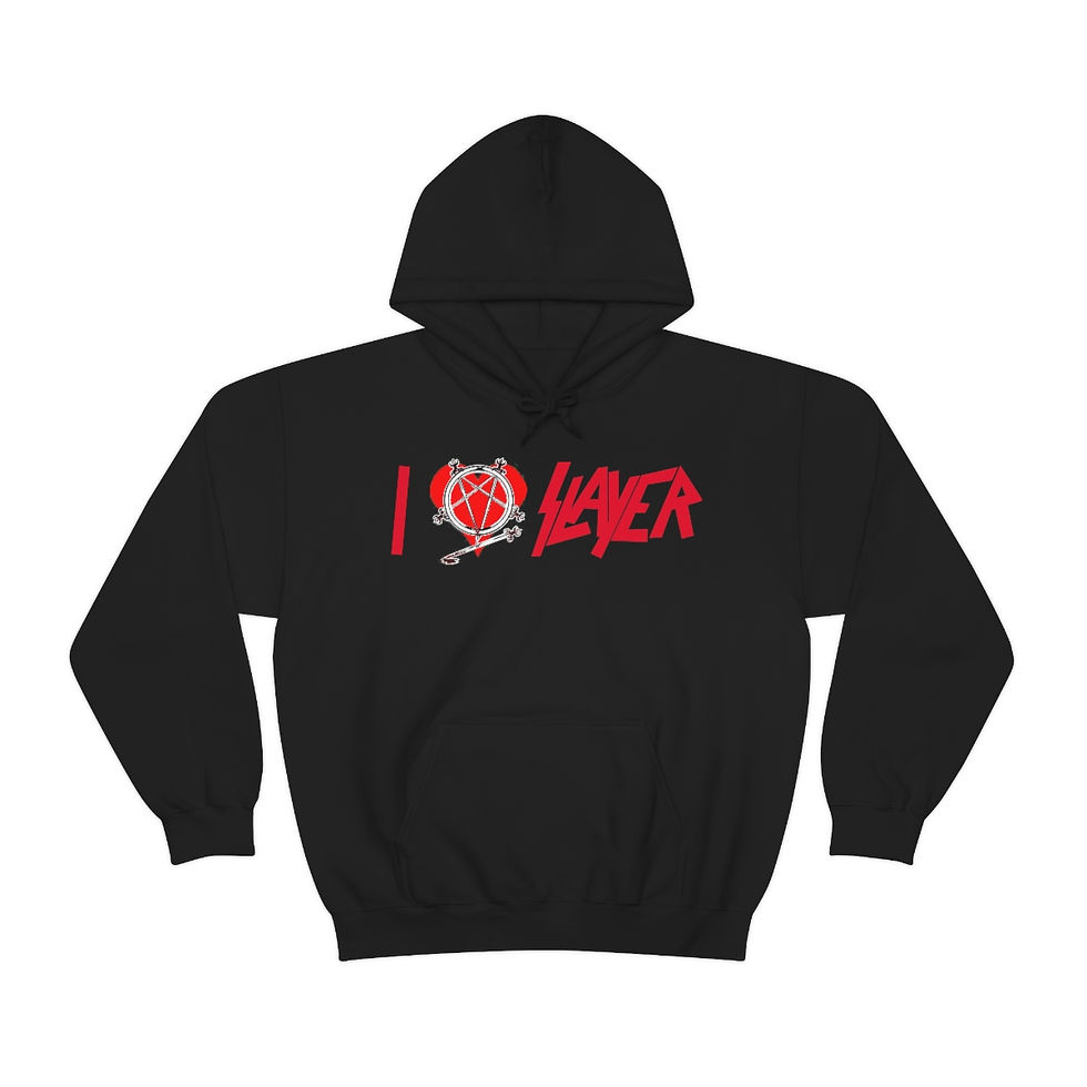 Thumbnail: Slatanic I <3 SLAYER Unisex Heavy Blend™ Hooded Sweatshirt
