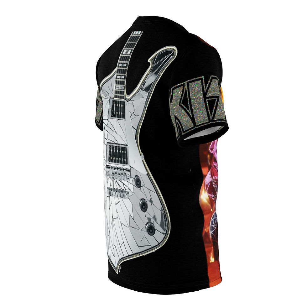 Thumbnail: KISS Paul Stanley Dynasty and mirror ball iceman  Unisex AOP Cut & Sew Tee