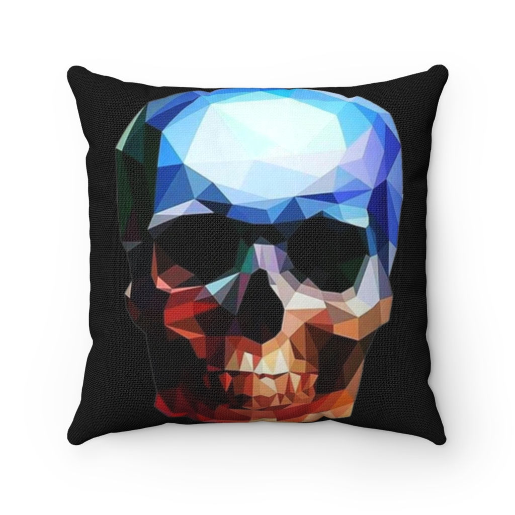 SKULL Pillow Spun Polyester Square Pillow gift