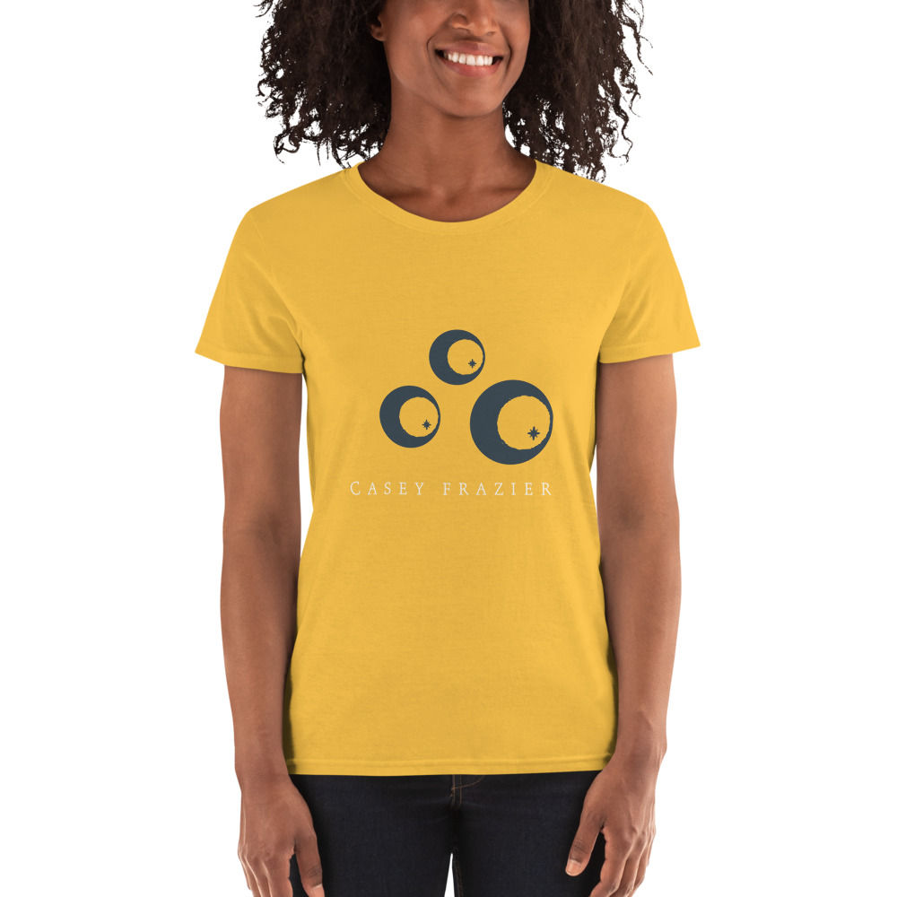 Women's T-Shirt with Blue Trio Logo