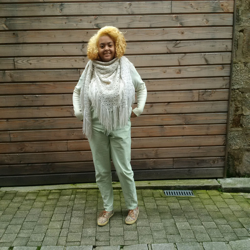 pantalon bleu-vert
