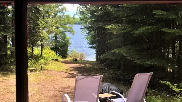View from dining table of Bear Cave.