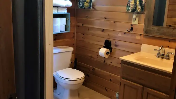 Bathroom of the Bear cabin.