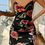 Thumbnail: Floral Print Elegant V Neck Criss Cross Back Dress