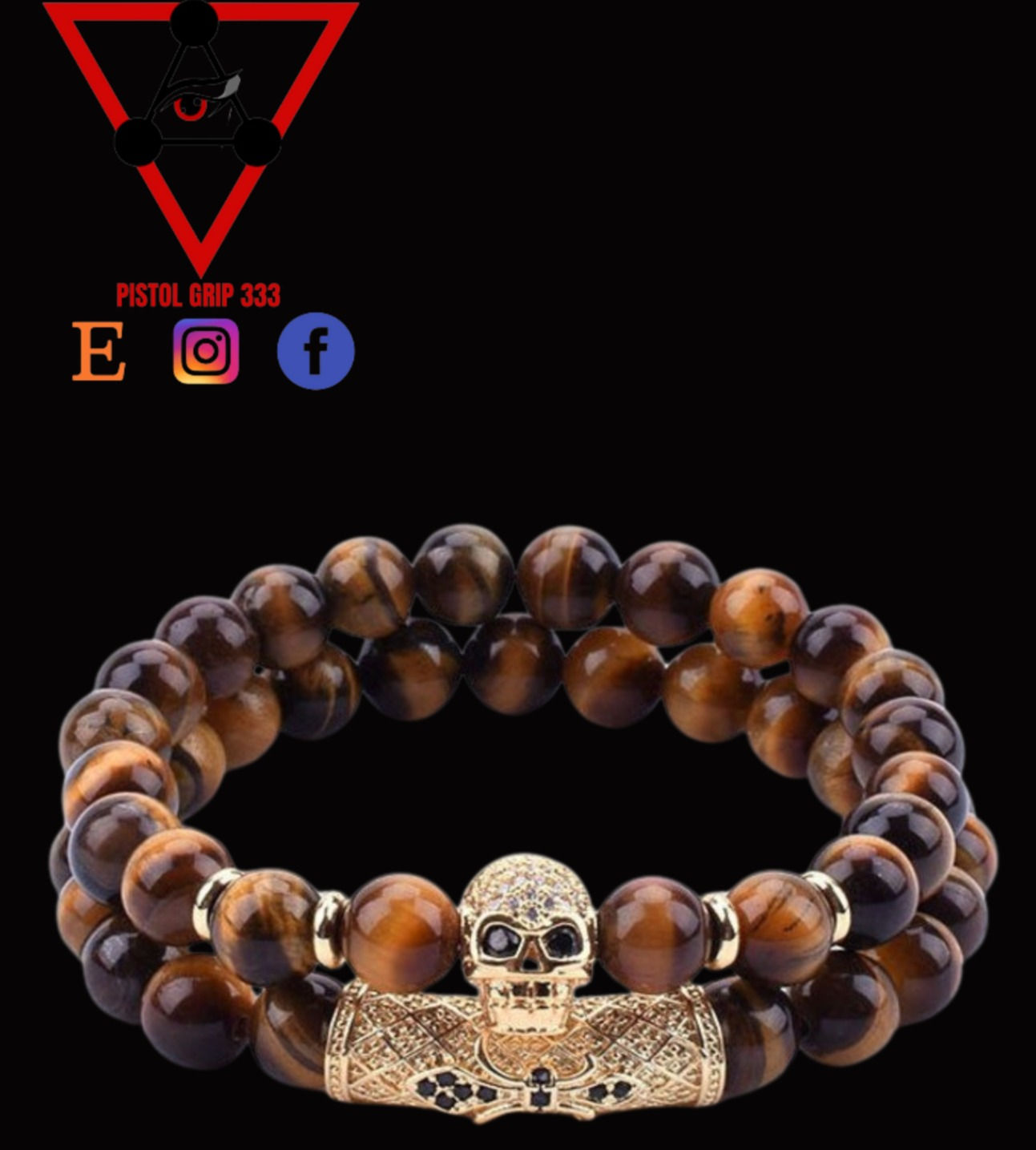 Skull Natural Stone Tigers Eye