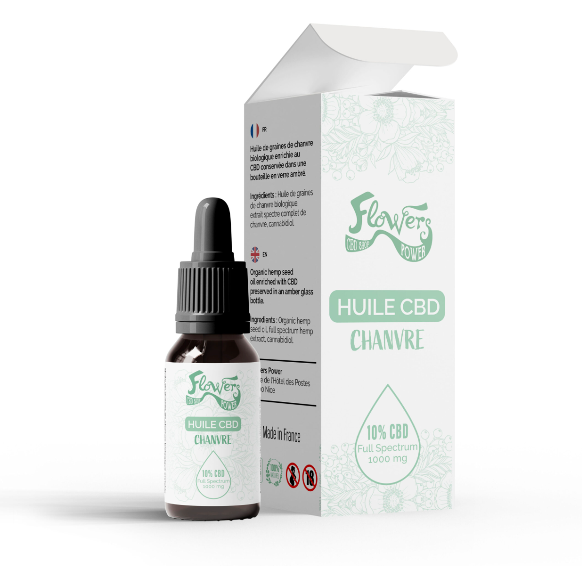 HUILE CBD BIO 10% CHANVRE