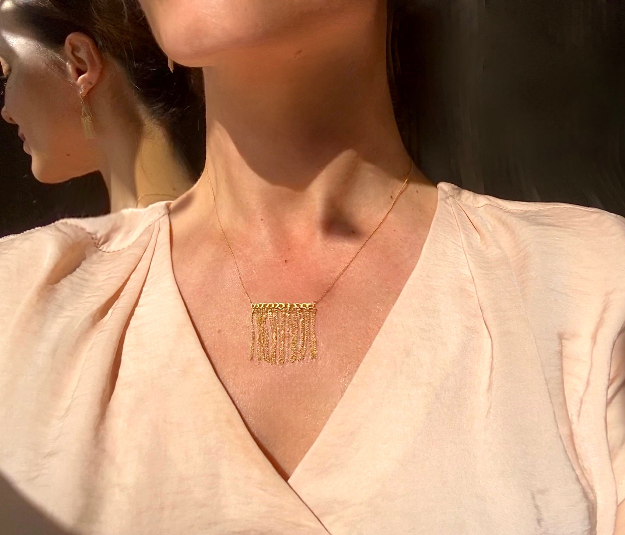 Fringe Necklace & Earrings