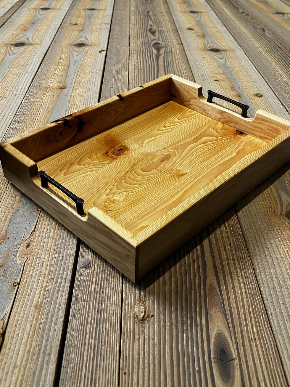 Thumbnail: Handcrafted Hickory Serving & Display Tray