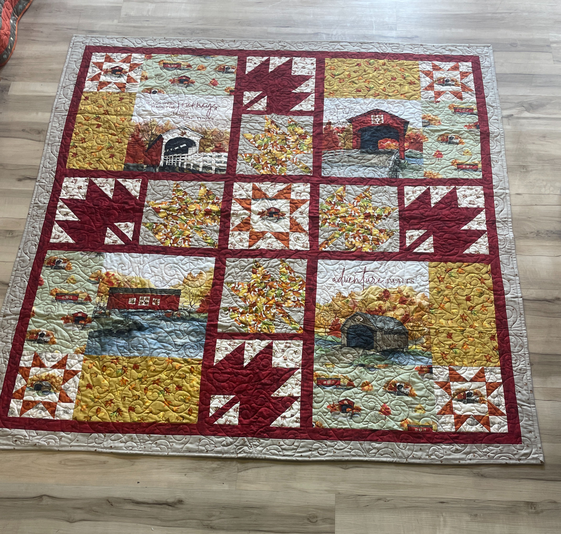Fall Covered Bridge Quilt