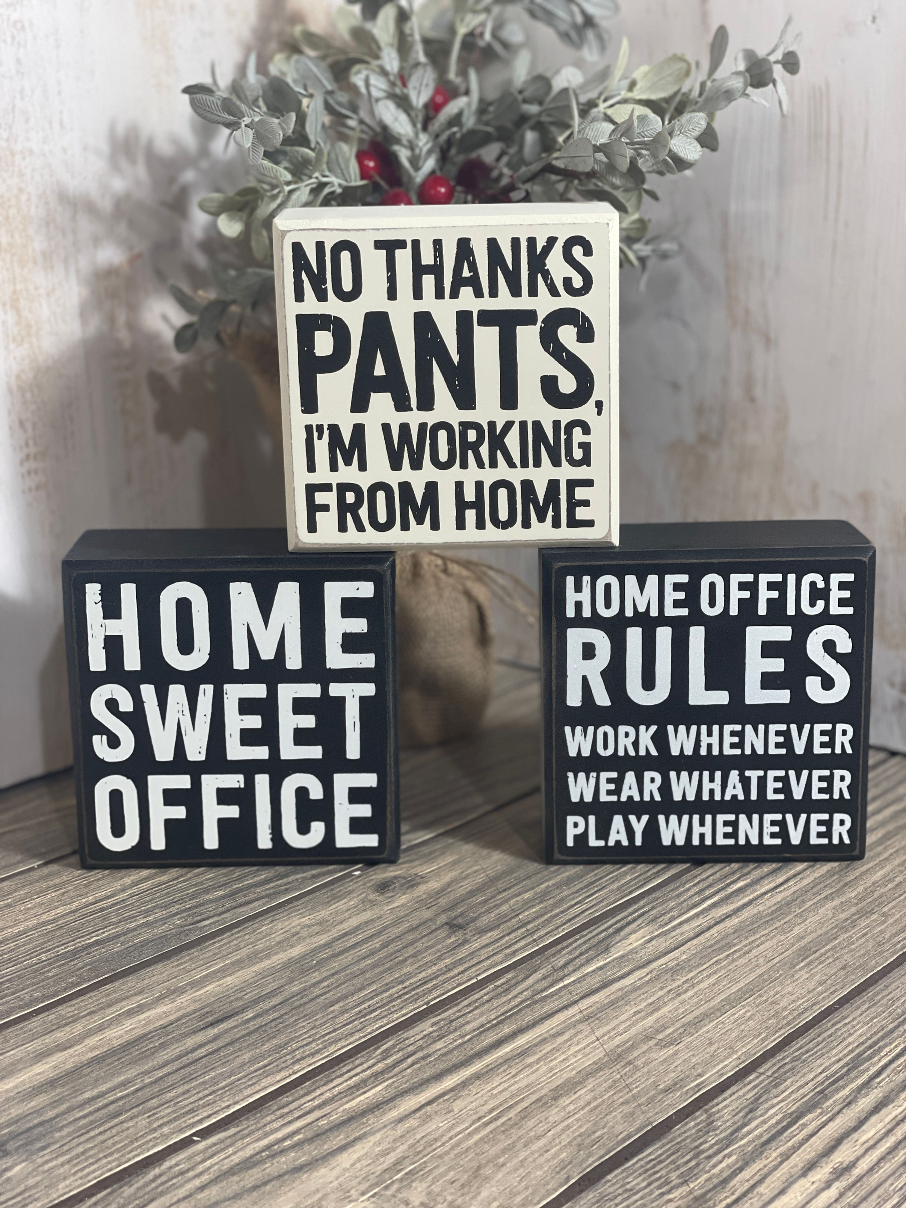 Funny home office signs