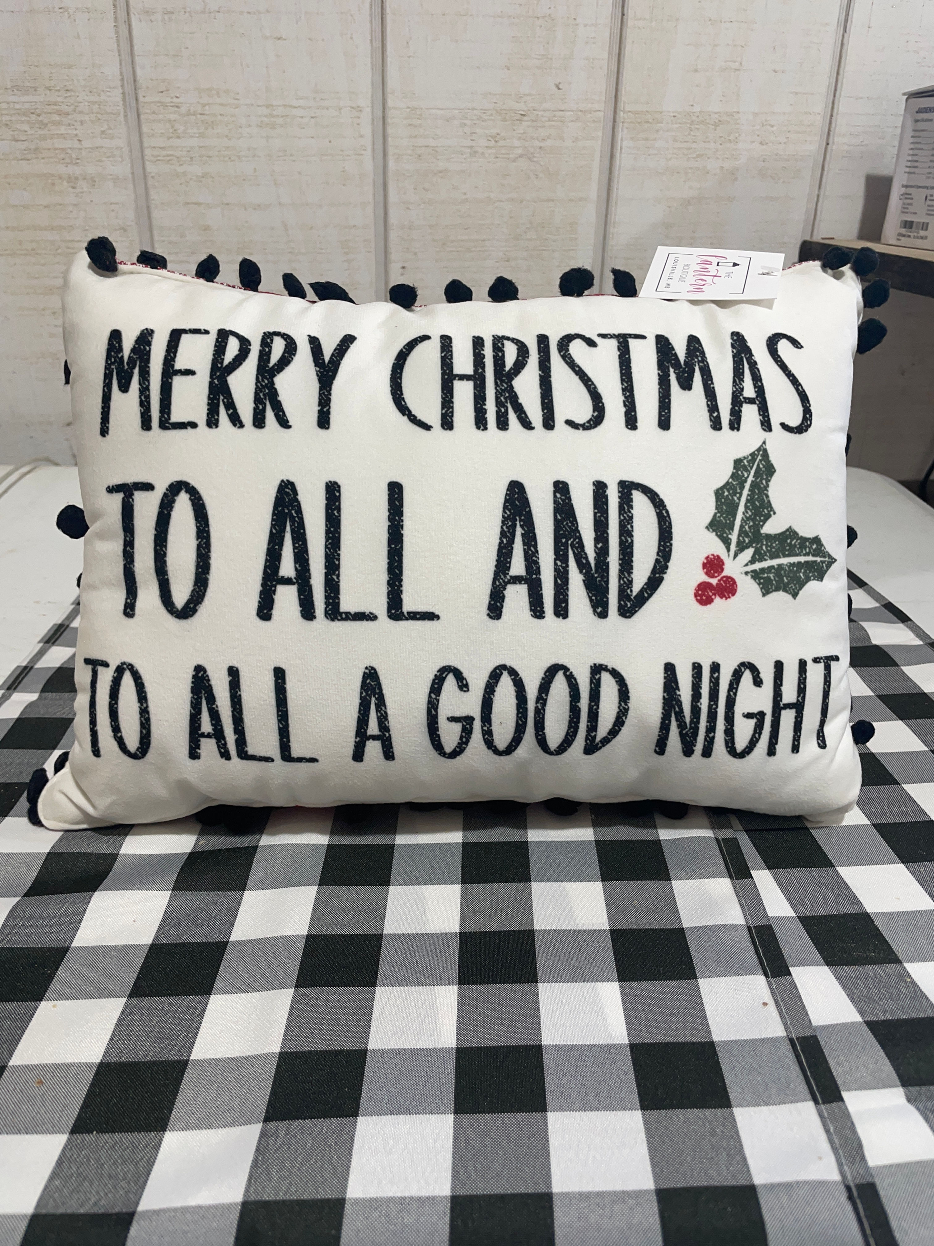 To All a Good Night Christmas Pillow