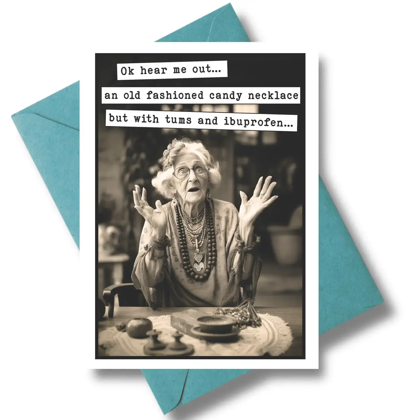 Greeting Cards - Get Well - Tums & Ibuprofen