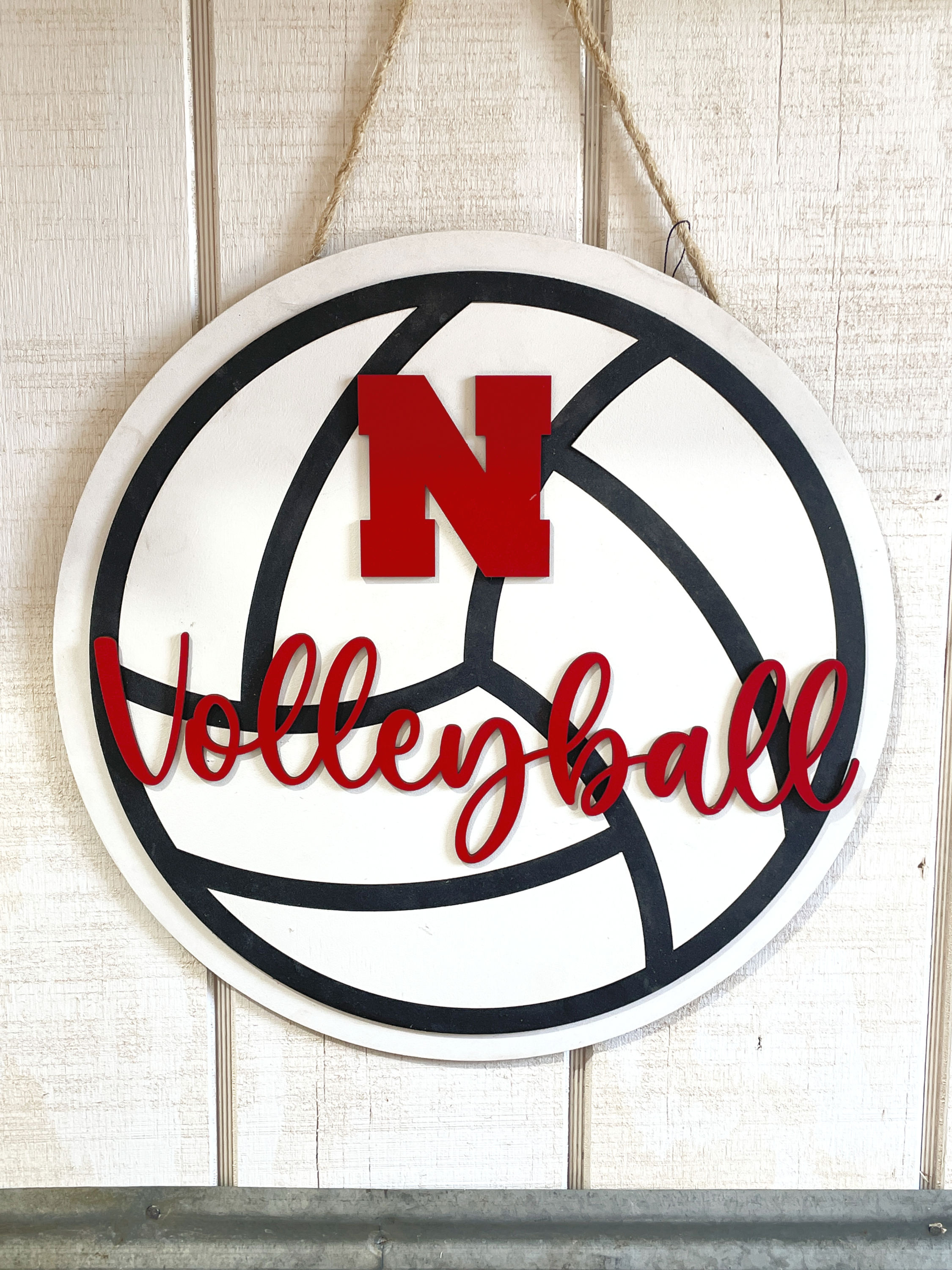 Nebraska Huskers Volleyball Door Hanger