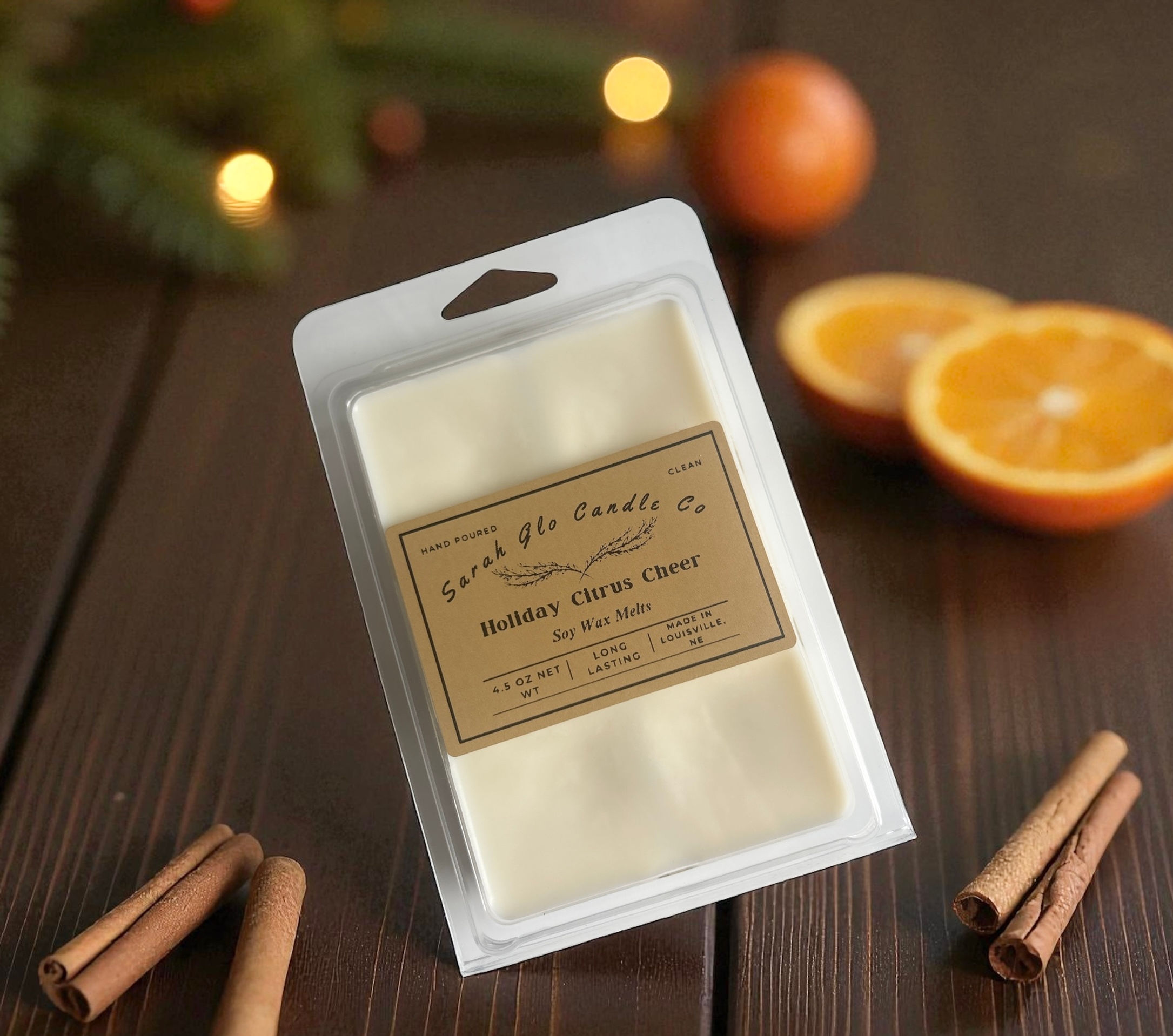 Holiday Citrus Cheer Soy Wax Melts Sarah Glo Candle Co