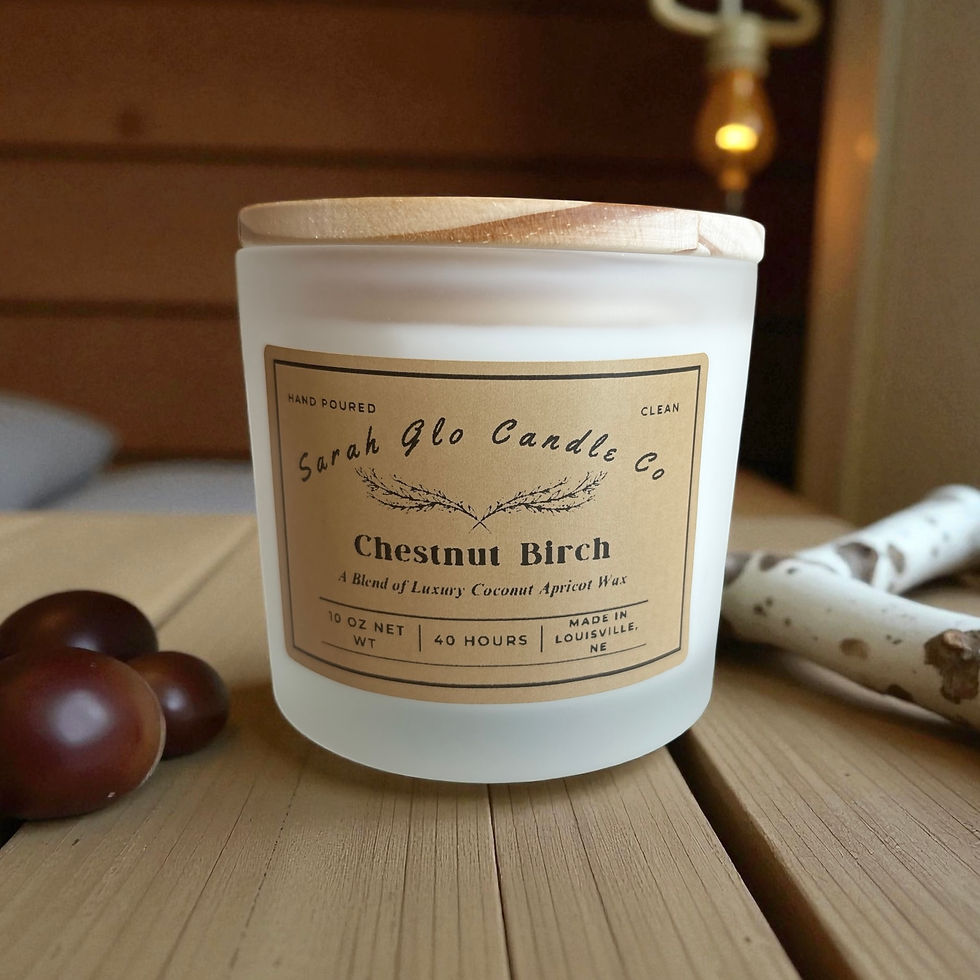 Chestnut & Birch 10 oz Candle Sarah Glo Candle Co