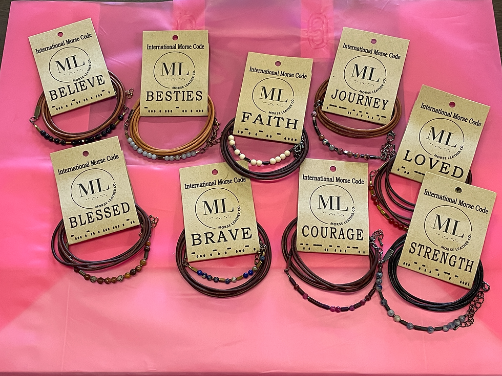 Morse Code Leather Bracelets – Handmade with Meaning