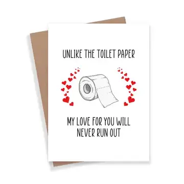 Unlike toilet paper card