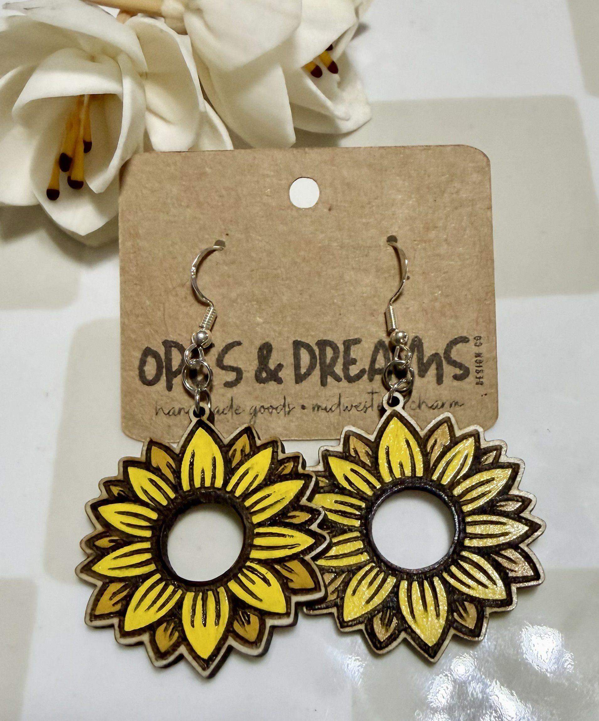 Sunflower Dangles by Opes & Dreams Design Co.