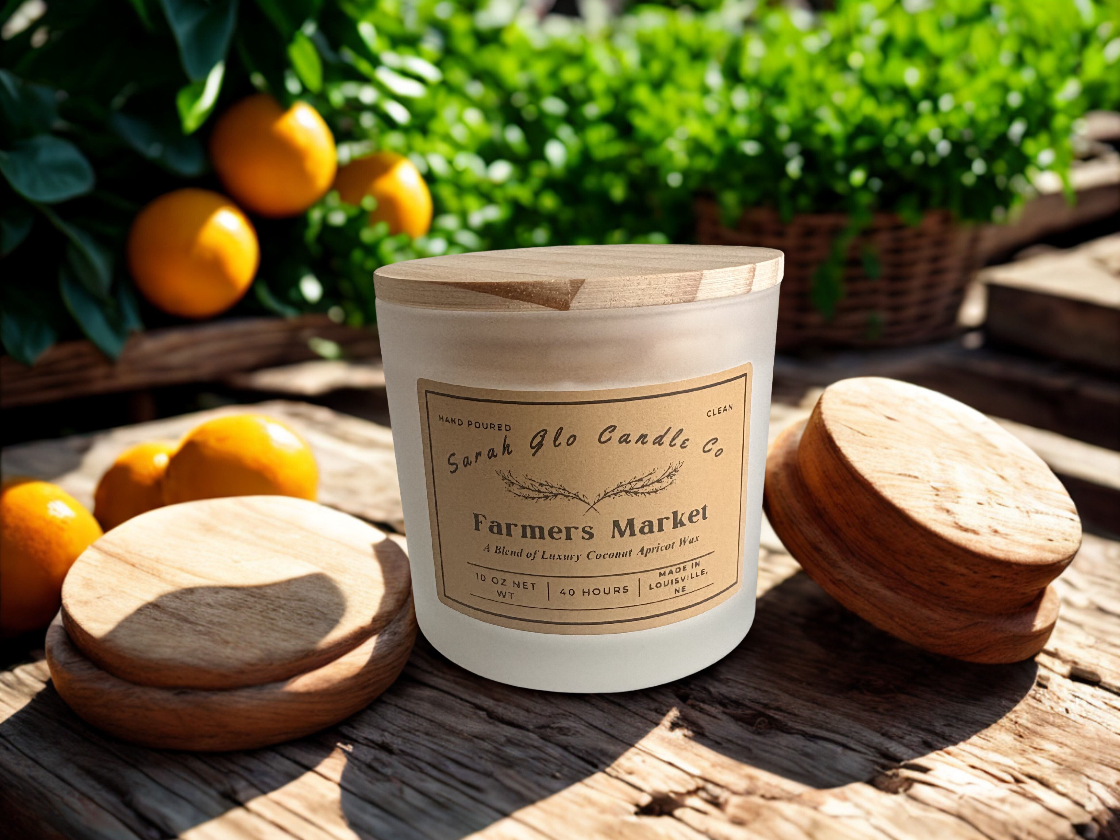Farmer's Market 10 oz candle  Sarah Glo Candle Co