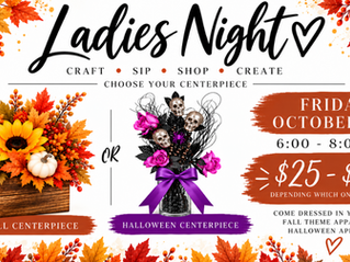 Ladies Night Craft, Sip & Shop event