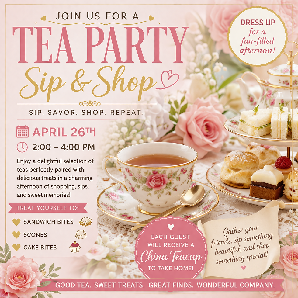 Tea Party Sip & Shop at The Lantern Boutique