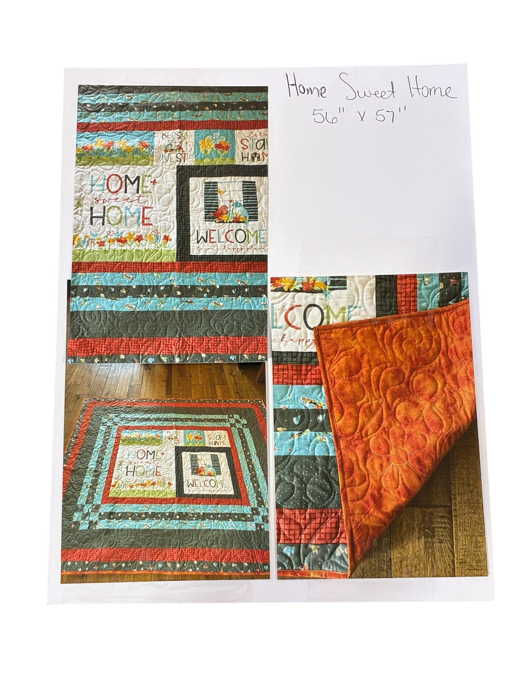 Home Sweet Home Quilt 56"x57" South Fork Home Decor & Furniture