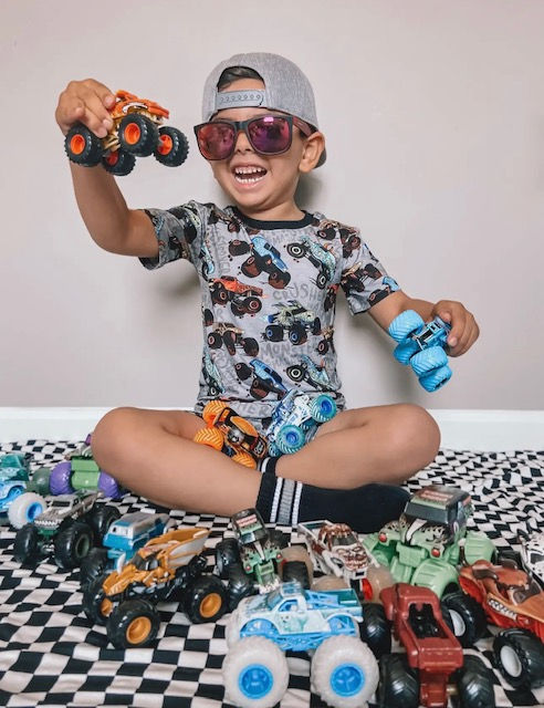 Monster Jams 2PC bamboo short set  The Snug Peanut