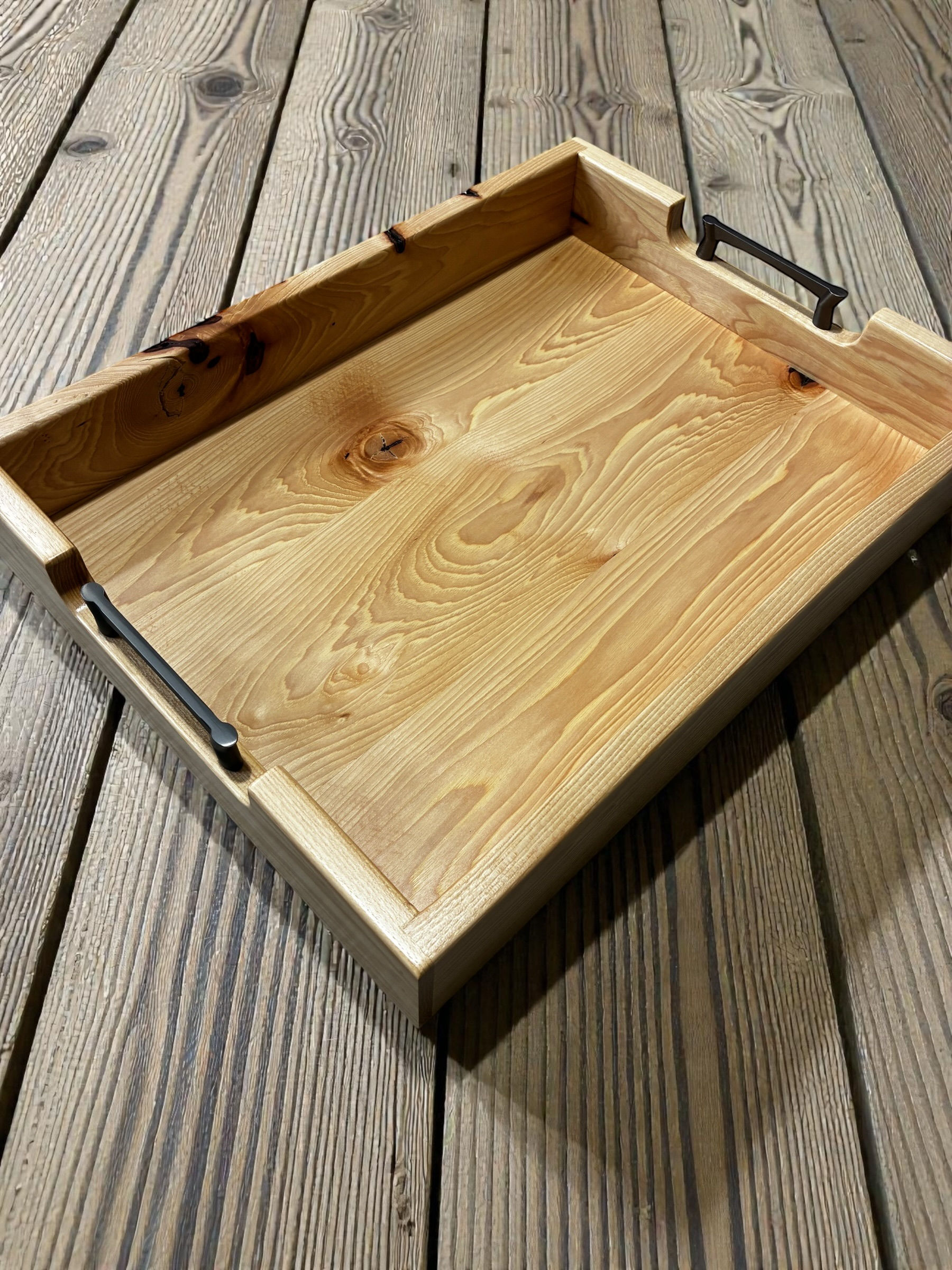 Handcrafted Hickory Serving & Display Tray