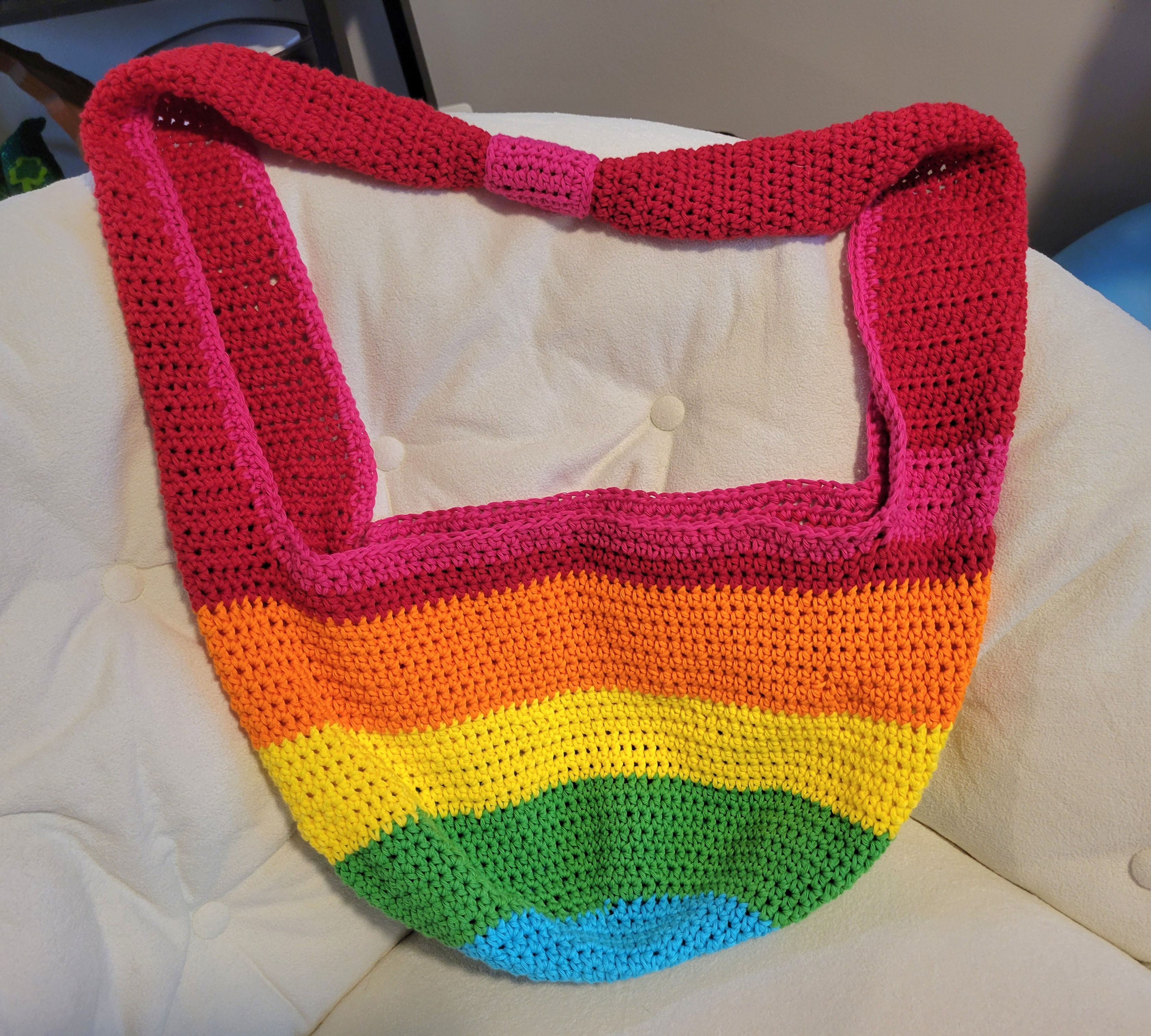 Rainbow Tote Bag  PinKs Crochet Beautique