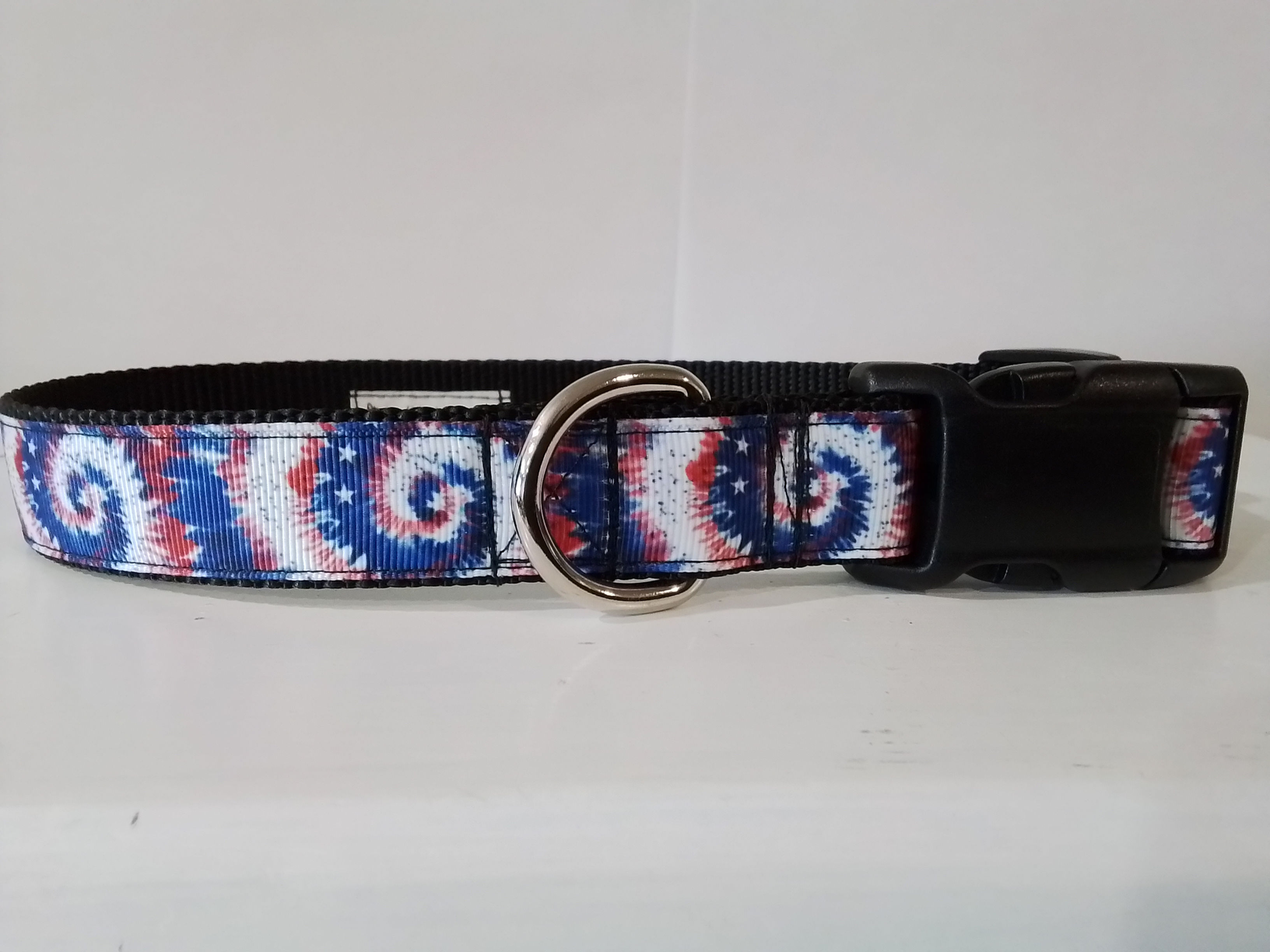 Red White and Blue Tie-Dye Pet Collar  Bumblebee Collars & More