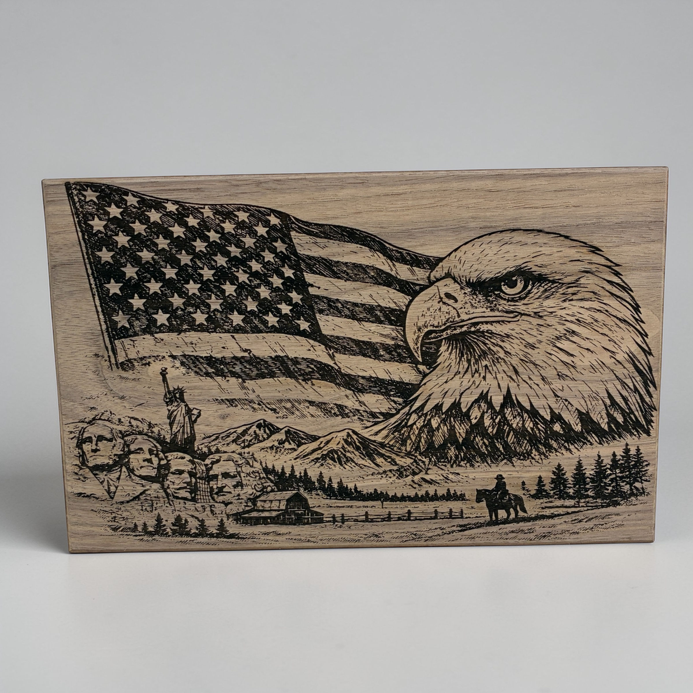 Solid wood America Block sitter