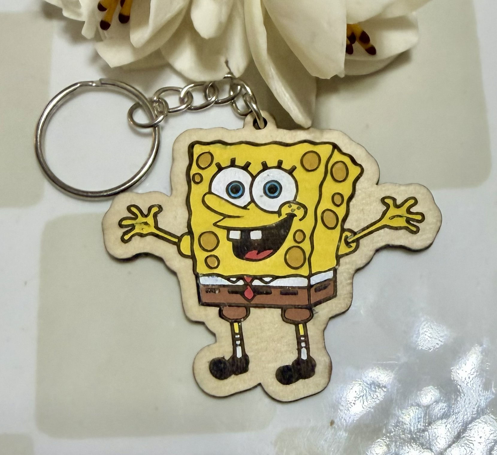 SpongeBob Keychain by Opes & Dreams Design Co.