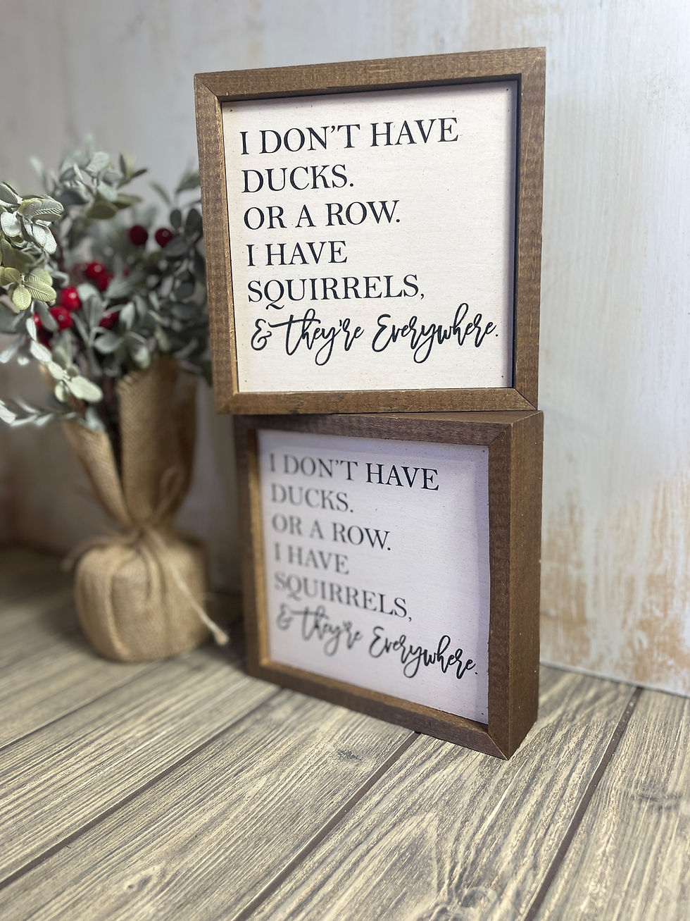 Thumbnail: Don't Have Ducks - I have Squirrels Sign