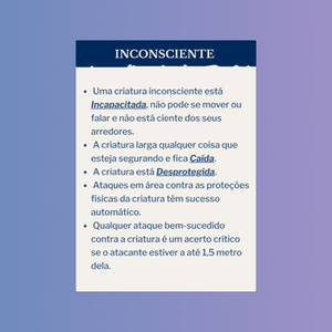 Carta da condição Inconsciente em fundo gradiente.