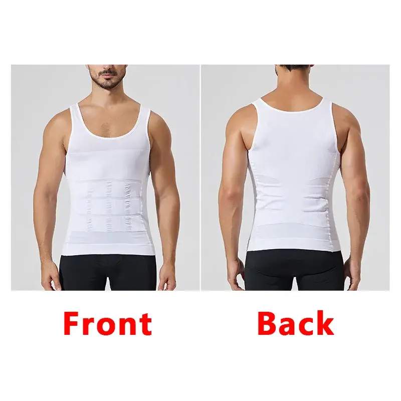 Thumbnail: YBFDO Men Body Shaper Slimming Compression Vest Undershirt Seamless Waist