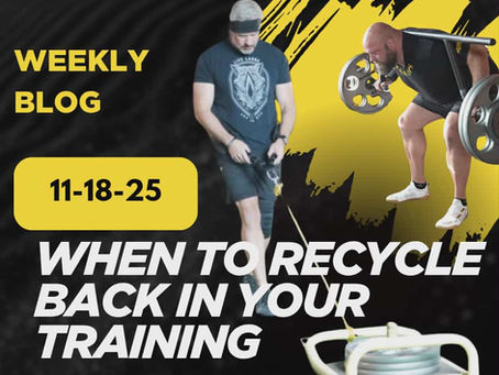 When to Recycle Back Training