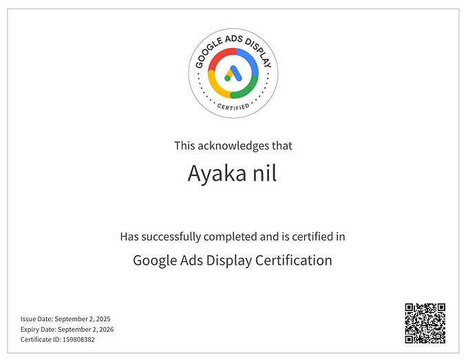 Google Ads Display Certification