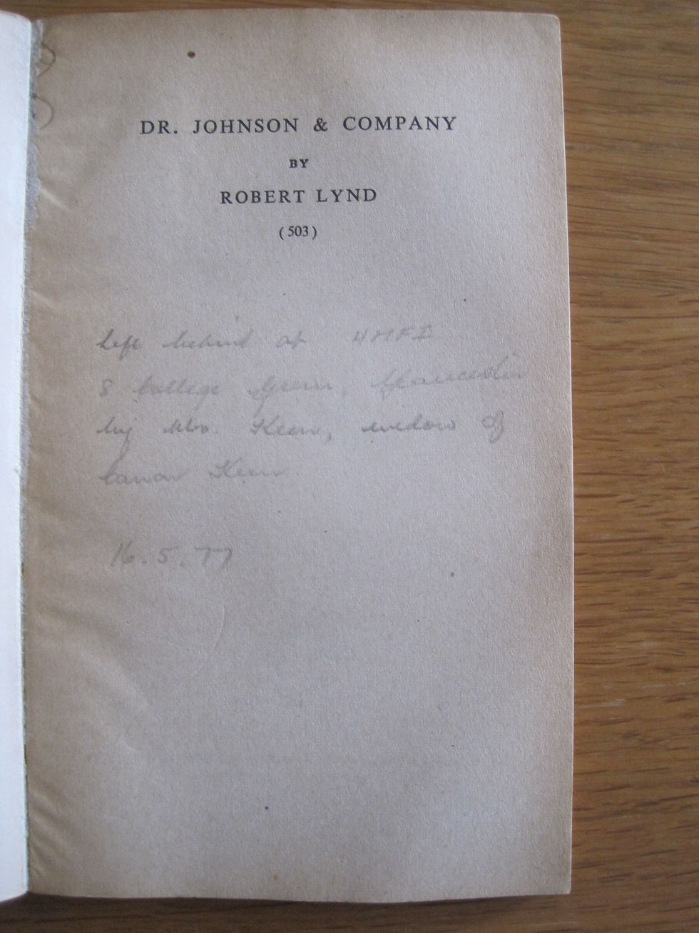 Thumbnail: Dr. Johnson and Company  by  Robert Lynd