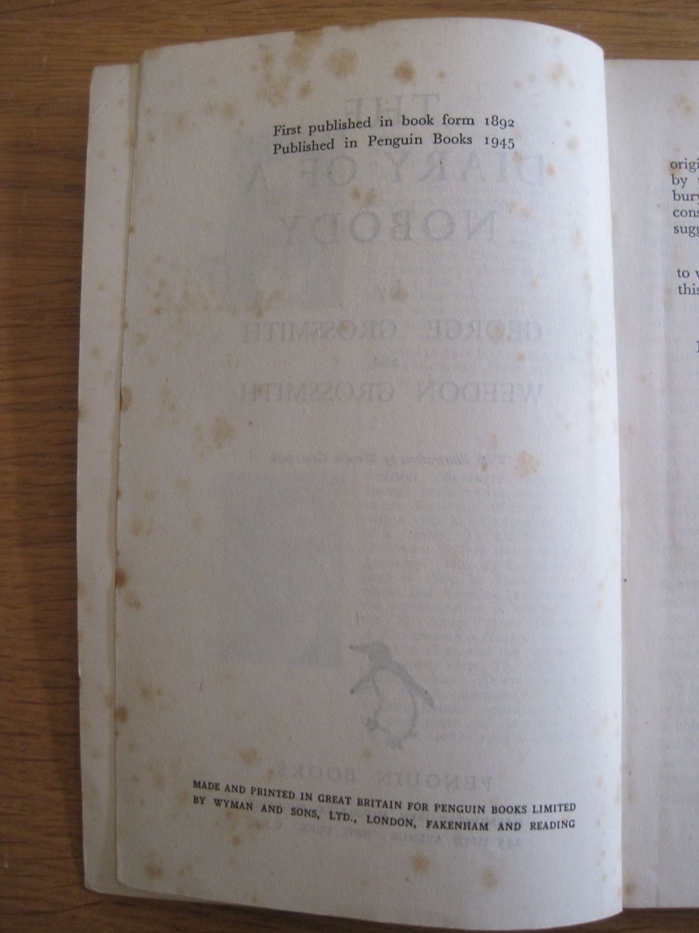 Thumbnail: The Diary of A Nobody  by George Grossmith and Weedon Grossmith