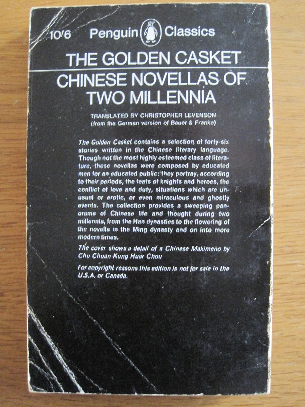 Thumbnail: The Golden Casket - Chinese Novellas Translator  Christopher Levenson