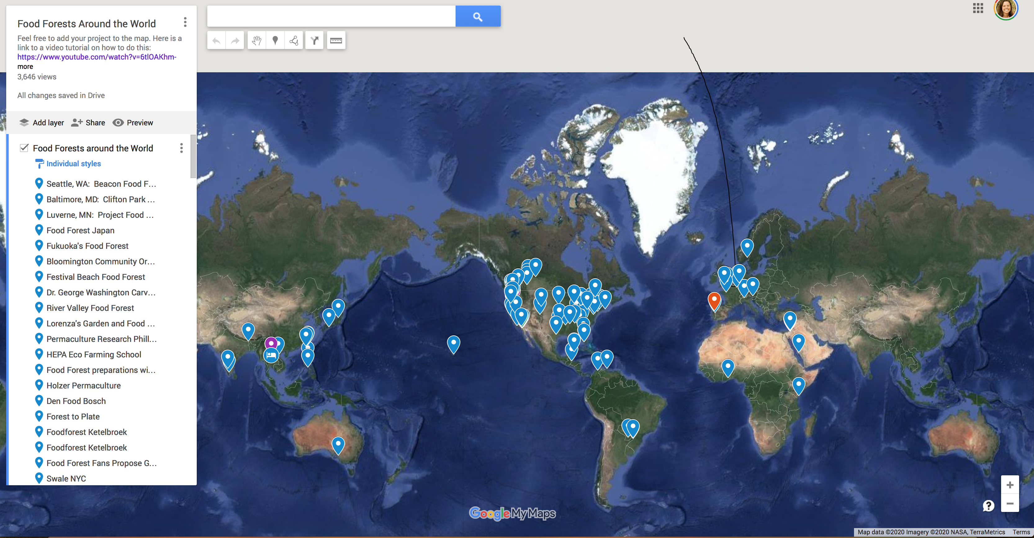 Food Forests Around the World Map