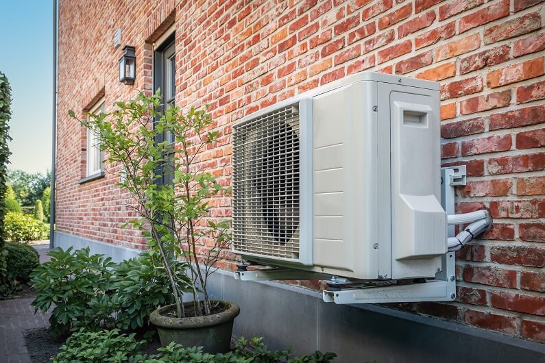 Air-to-air-heat-pump-outside-a-building