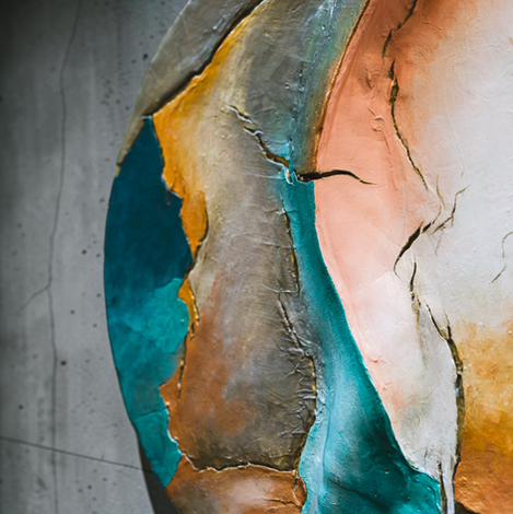 "Timolart contemporary abstract artwork with mixed media techniques - play of energies and dynamic composition"
