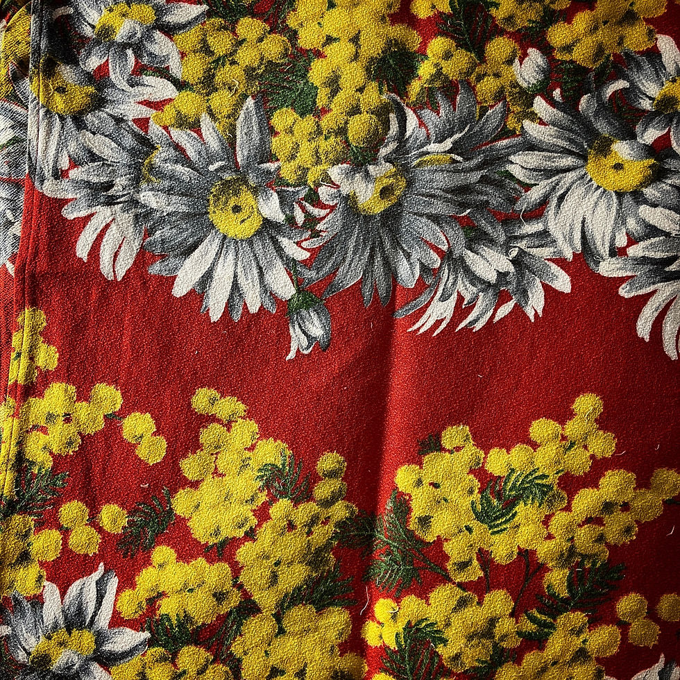 Thumbnail: Pair of Vintage 1950’s Barkcloth Curtains 