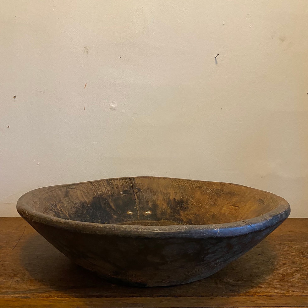 Thumbnail: Large Antique Wooden Rajasthani Bowl