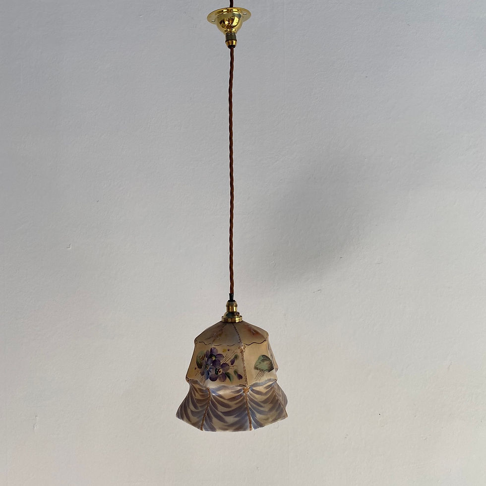 1930’s Painted Glass Boudoir Shade