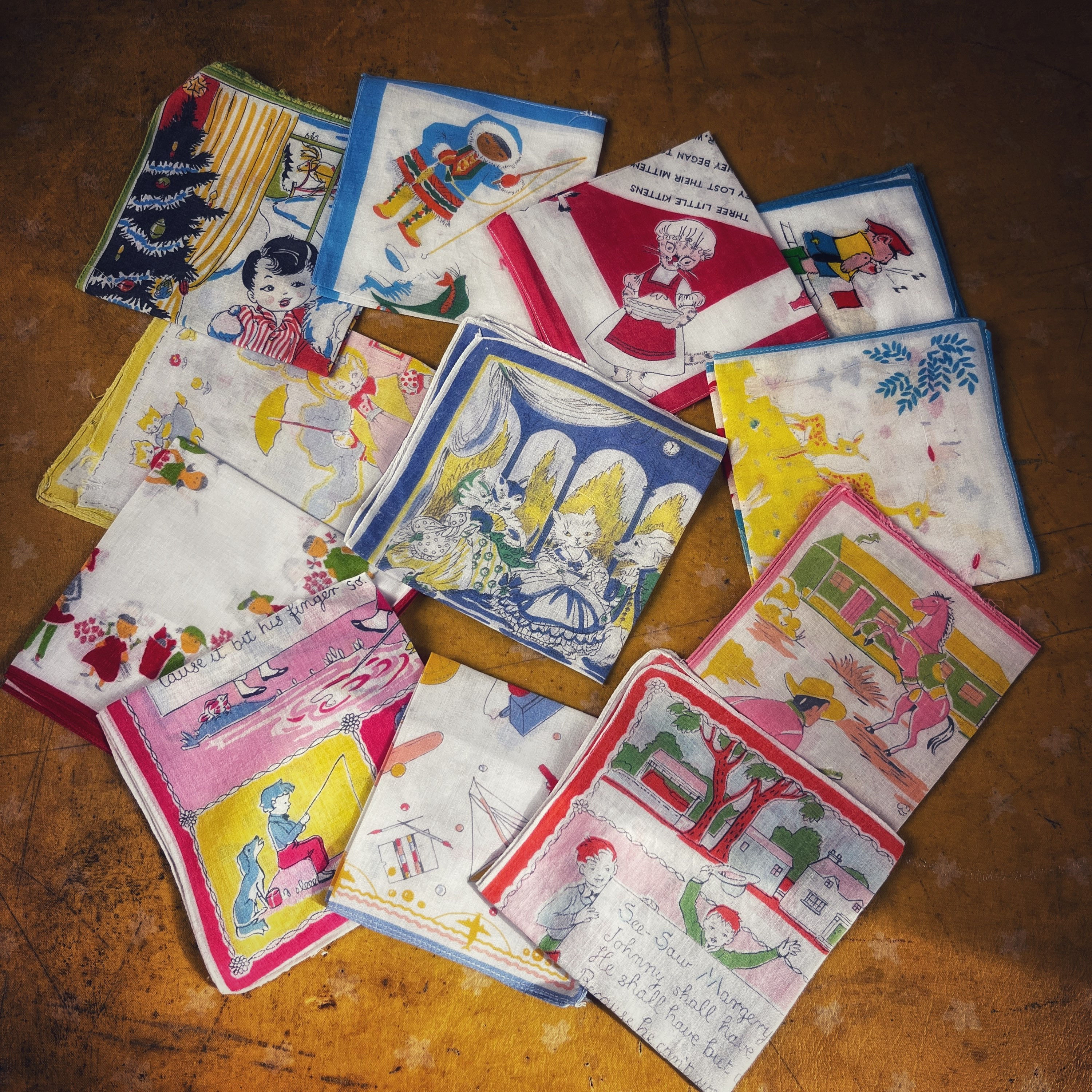 Twelve 1950’s Cotton Hankies